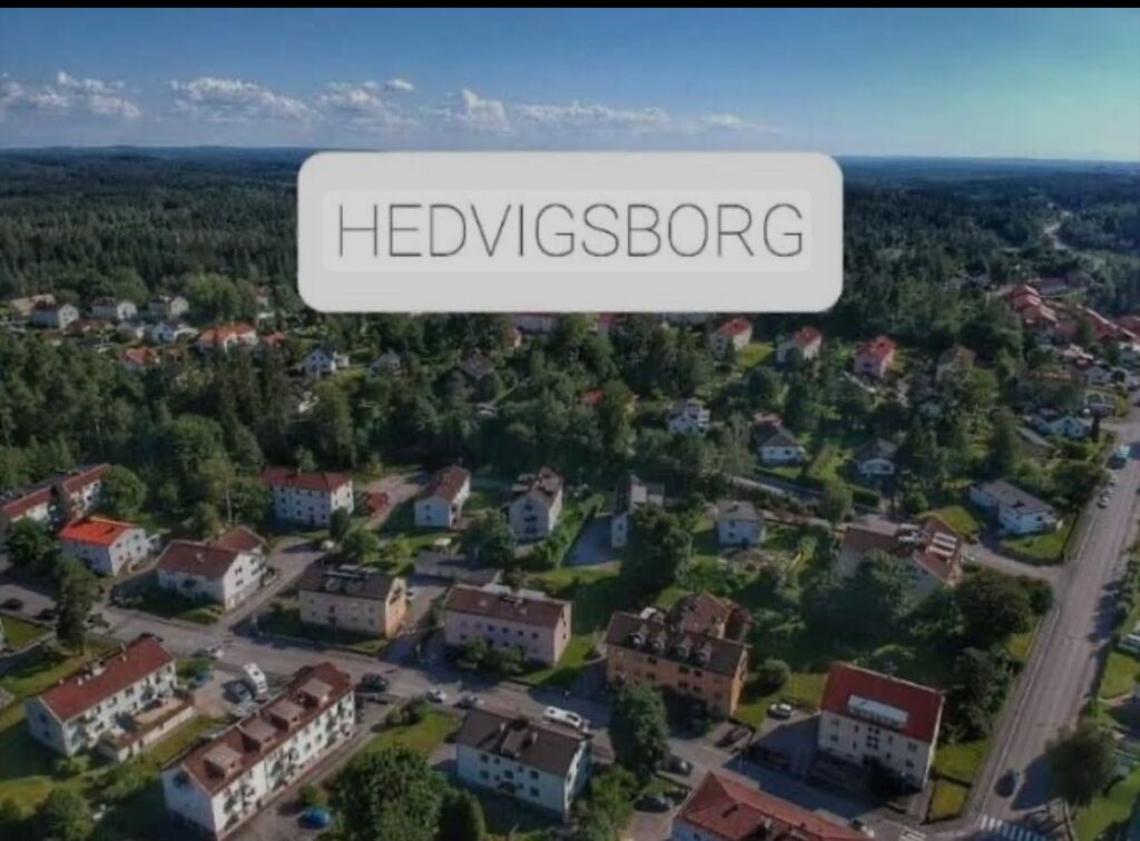An aerial view of Hedvigsborg, Borås